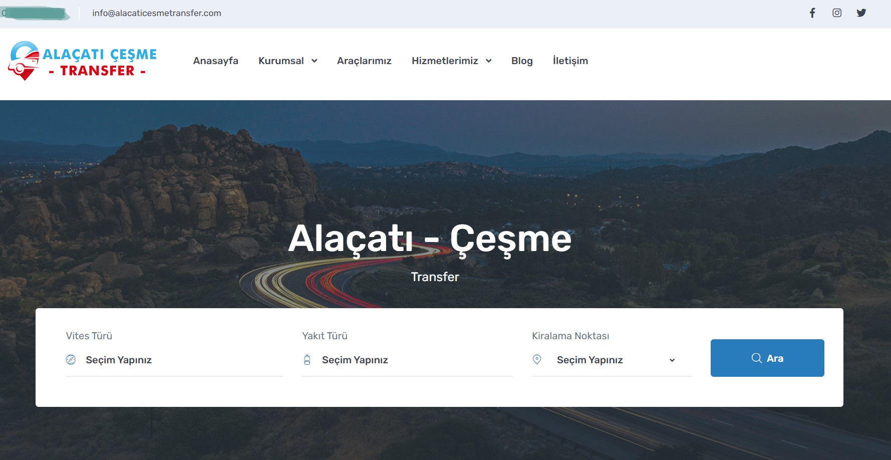 Alaçatı Çeşme Transfer